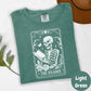 The Reader Tarot Shirt, Skeleton Book Shirt, Comfort Colors® Bookish Tee, Dark Academia Aesthetic, Gothic Reader Shirt, Creepy Cute Book Tee