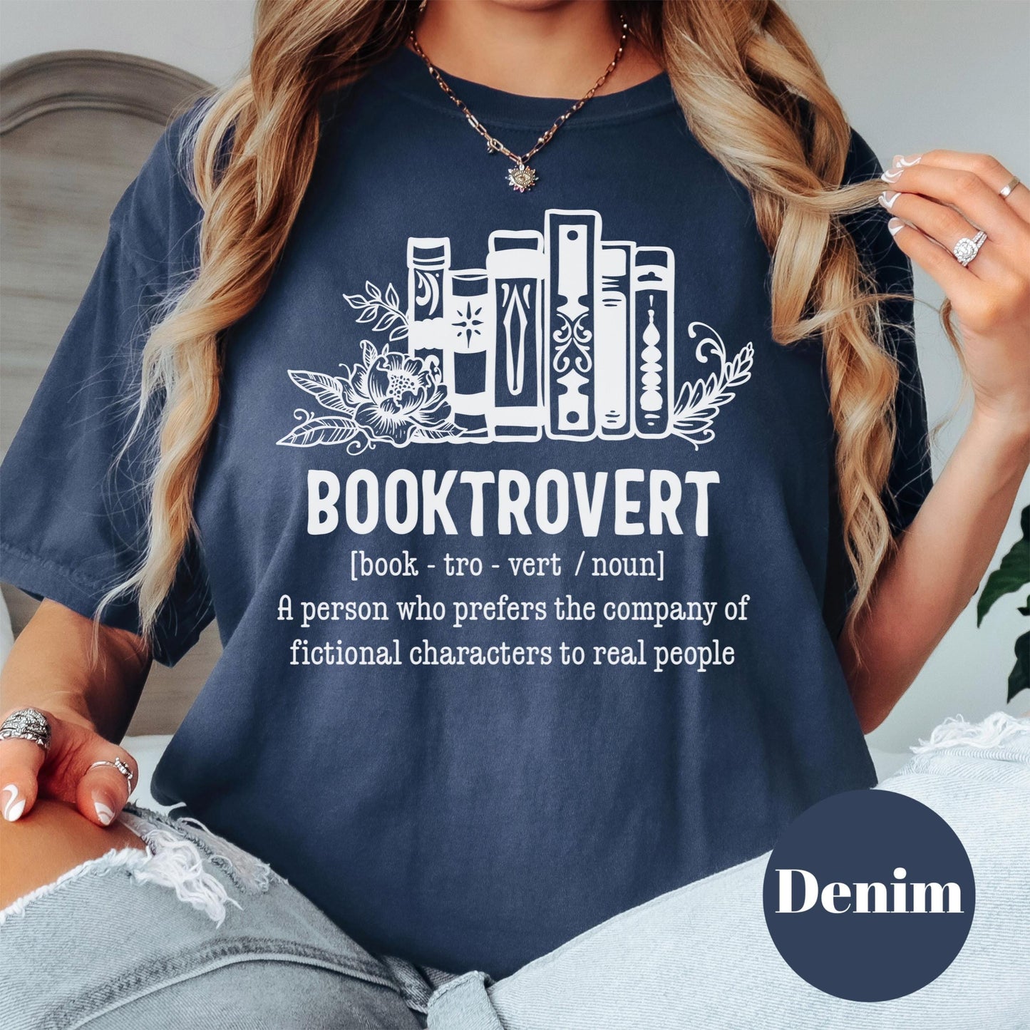 Booktrovert Shirt Definition Tee, Comfort Colors® Bookish Shirt, Funny Introvert Book Lover Gift, Book Reading Tee, Reading Shirt for Women