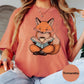 Fox Reading Book and Coffee Shirt, Cozy Comfort Colors® Tee, Cute Bookish Animal Shirt, Autumn Vibes Reading Shirt, Book Lover Gift Tee