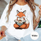 Fox Reading Book and Coffee Shirt, Cozy Comfort Colors® Tee, Cute Bookish Animal Shirt, Autumn Vibes Reading Shirt, Book Lover Gift Tee