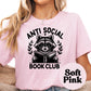 Anti-Social Book Club Shirt – Funny Introvert Reader Tee – Cute Bookish Raccoon Shirt – Book Lover Gift – Cozy Reading Shirt – Book Club