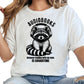Audiobooks Are Exhausting Shirt – Funny Bookish Raccoon Tee – Audiobook Lover Shirt – Lazy Reader Gift – Bookworm Introvert Graphic Tee
