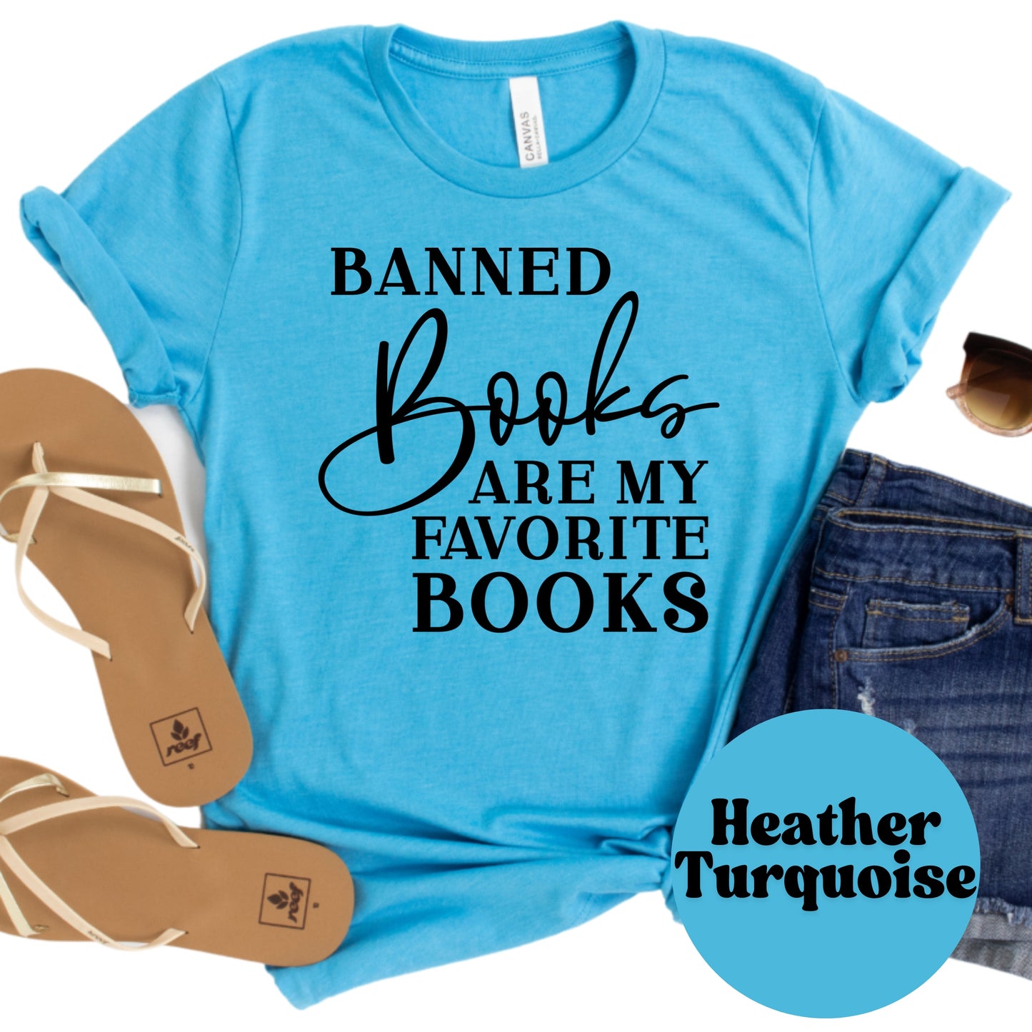 Banned Books Are My Favorite Books Shirt – Book Ban Protest Tee – Teacher Librarian Book Shirt – Free Speech Reader Gift – Bookish Tee