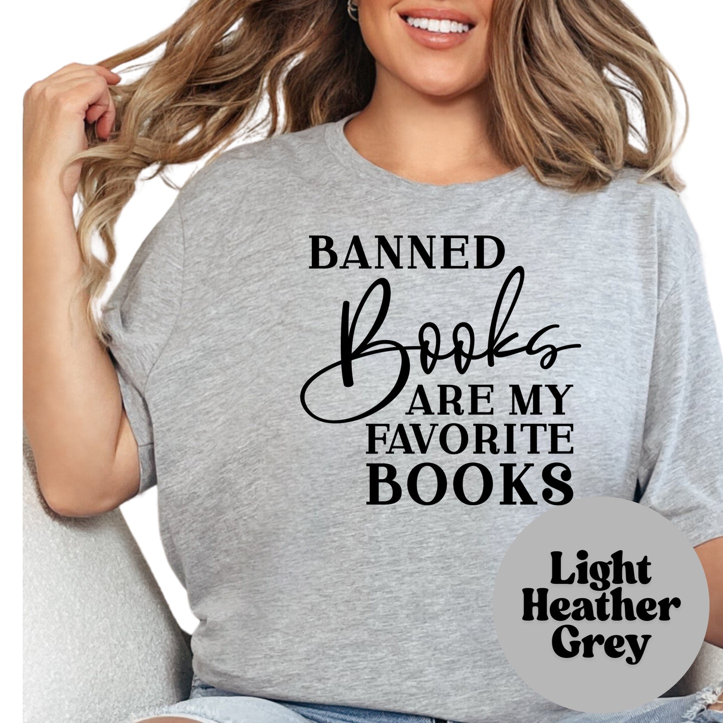 Banned Books Are My Favorite Books Shirt – Book Ban Protest Tee – Teacher Librarian Book Shirt – Free Speech Reader Gift – Bookish Tee