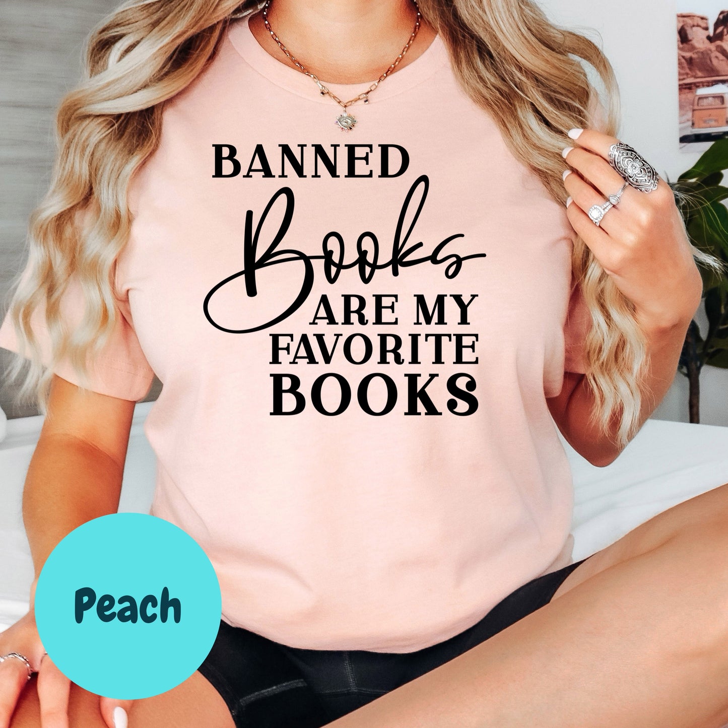 Banned Books Are My Favorite Books Shirt – Book Ban Protest Tee – Teacher Librarian Book Shirt – Free Speech Reader Gift – Bookish Tee