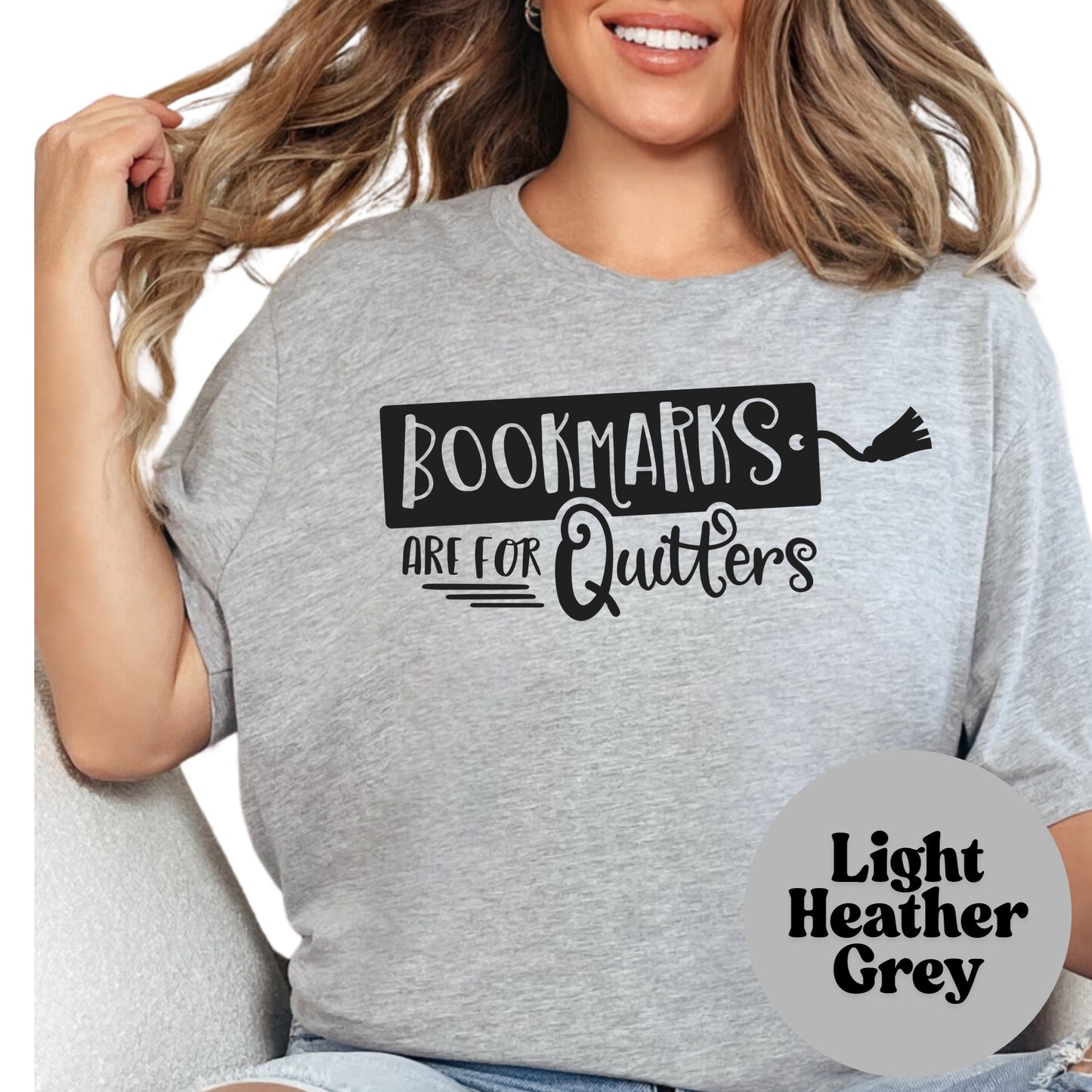 Bookmarks Are for Quitters Shirt – Funny Book Lover Tee – Cute Bookish Graphic Tee – Reading Humor Shirt – Bookworm Gift – Literary Nerd Shirt