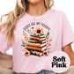 Books Are My Therapy Shirt – Floral Book Stack Tee – Mental Health Bookish Shirt – Reader Self-Care Tee – Book Lover Comfort Shirt