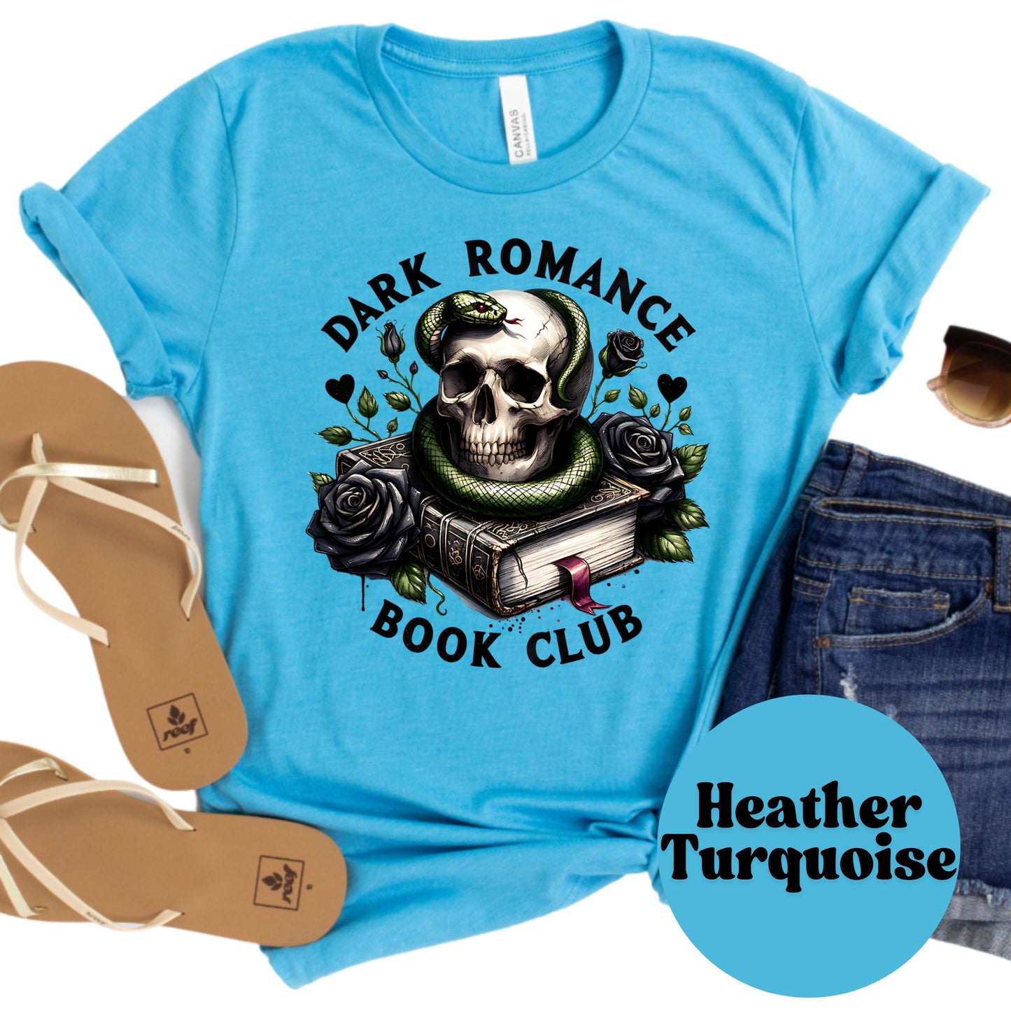 Dark Romance Book Club Shirt – Gothic Romance Reader Tee – Skull and Snake Bookish Graphic Tee – Spicy Book Lover Gift – Morally Gray Men Shirt
