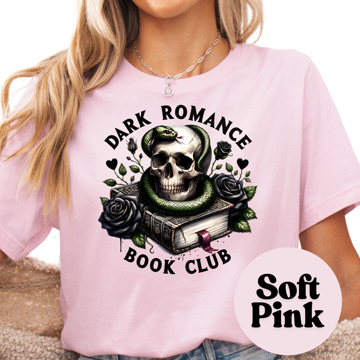 Dark Romance Book Club Shirt – Gothic Romance Reader Tee – Skull and Snake Bookish Graphic Tee – Spicy Book Lover Gift – Morally Gray Men Shirt