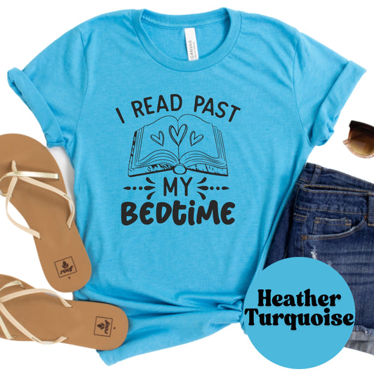 I Read Past My Bedtime Shirt – Funny Bookish Tee for Readers – Late Night Reading Shirt – Book Lover Gift – Cozy Reader Shirt – Peach T-Shirt