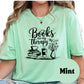 Books Are My Therapy Shirt – Book Lover Graphic Tee – Coffee and Books Reading Shirt – Bookish Self Care Gift – Literary Escape Tee