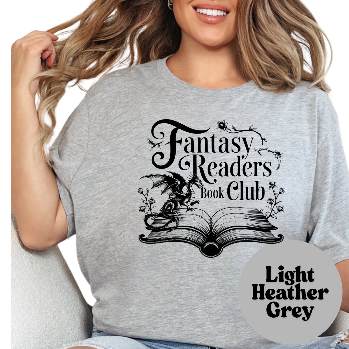 Fantasy Readers Book Club Shirt – Dragon Fantasy Book Tee – Bookish Gift for Readers – Book Club Shirt for Fantasy Lovers – Magical Reader Tee