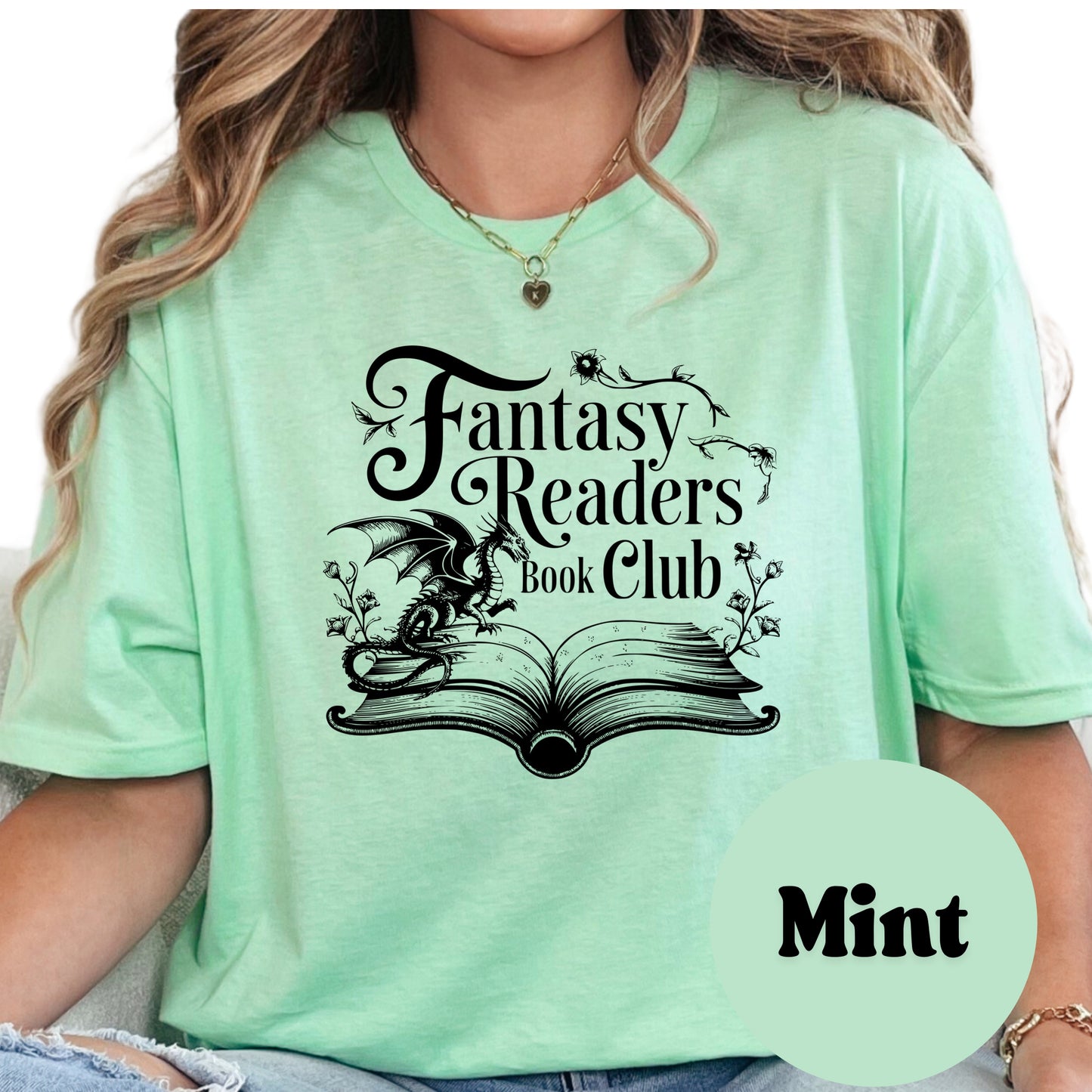 Fantasy Readers Book Club Shirt – Dragon Fantasy Book Tee – Bookish Gift for Readers – Book Club Shirt for Fantasy Lovers – Magical Reader Tee