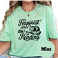 Happiest When I’m Reading Shirt – Cat Book Lover Tee – Cute Bookish Shirt for Readers – Cozy Reading Gift – Bookworm Life Shirt