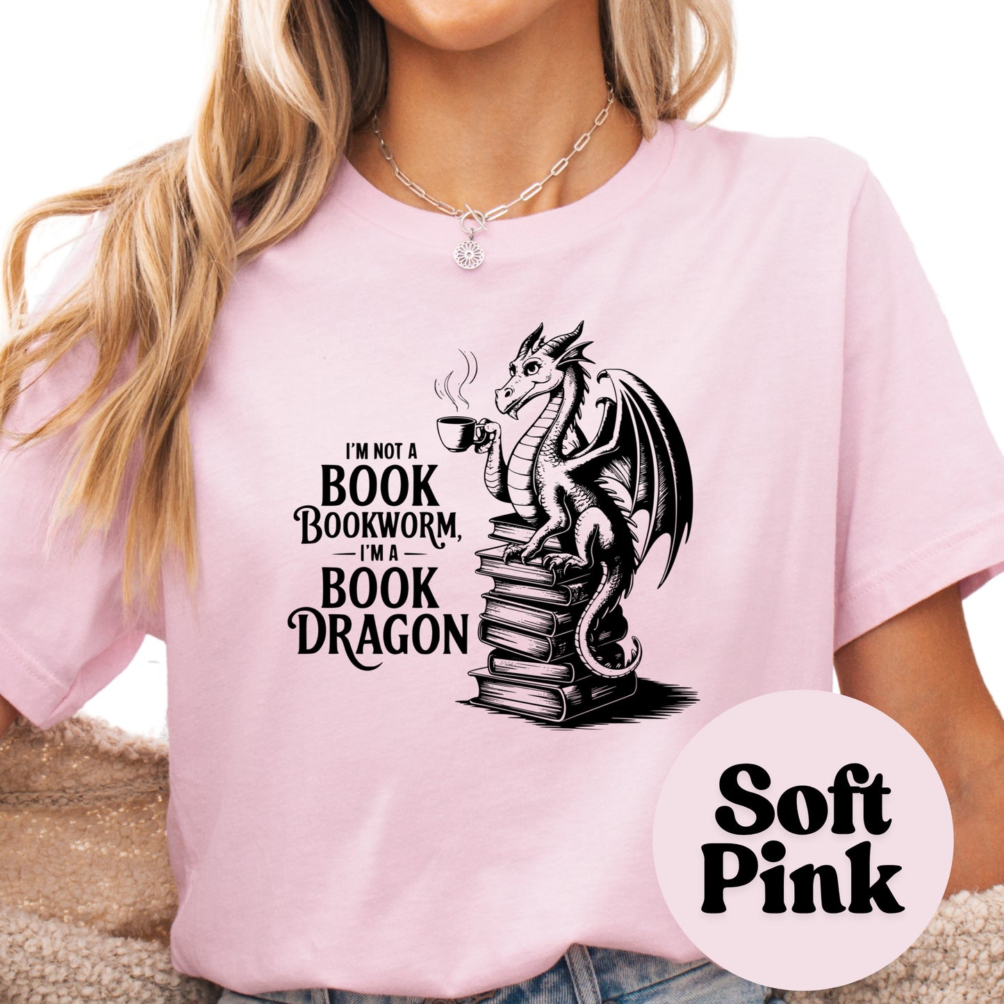 I’m Not a Bookworm I’m a Book Dragon Shirt – Funny Fantasy Reader Tee – Book Lover Dragon Graphic Shirt – Coffee & Books T-Shirt – Fierce Bookish Gift