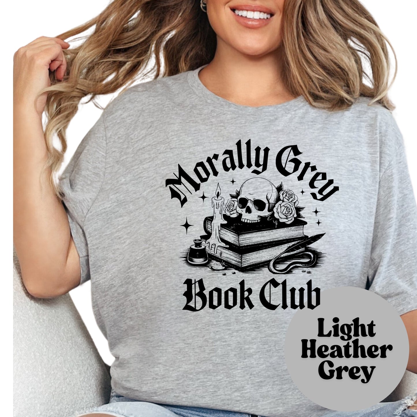 Morally Grey Book Club Shirt – Dark Book Trope Tee – Fantasy Reader Shirt – Gothic Book Lover Gift – Villain Era Reading Shirt