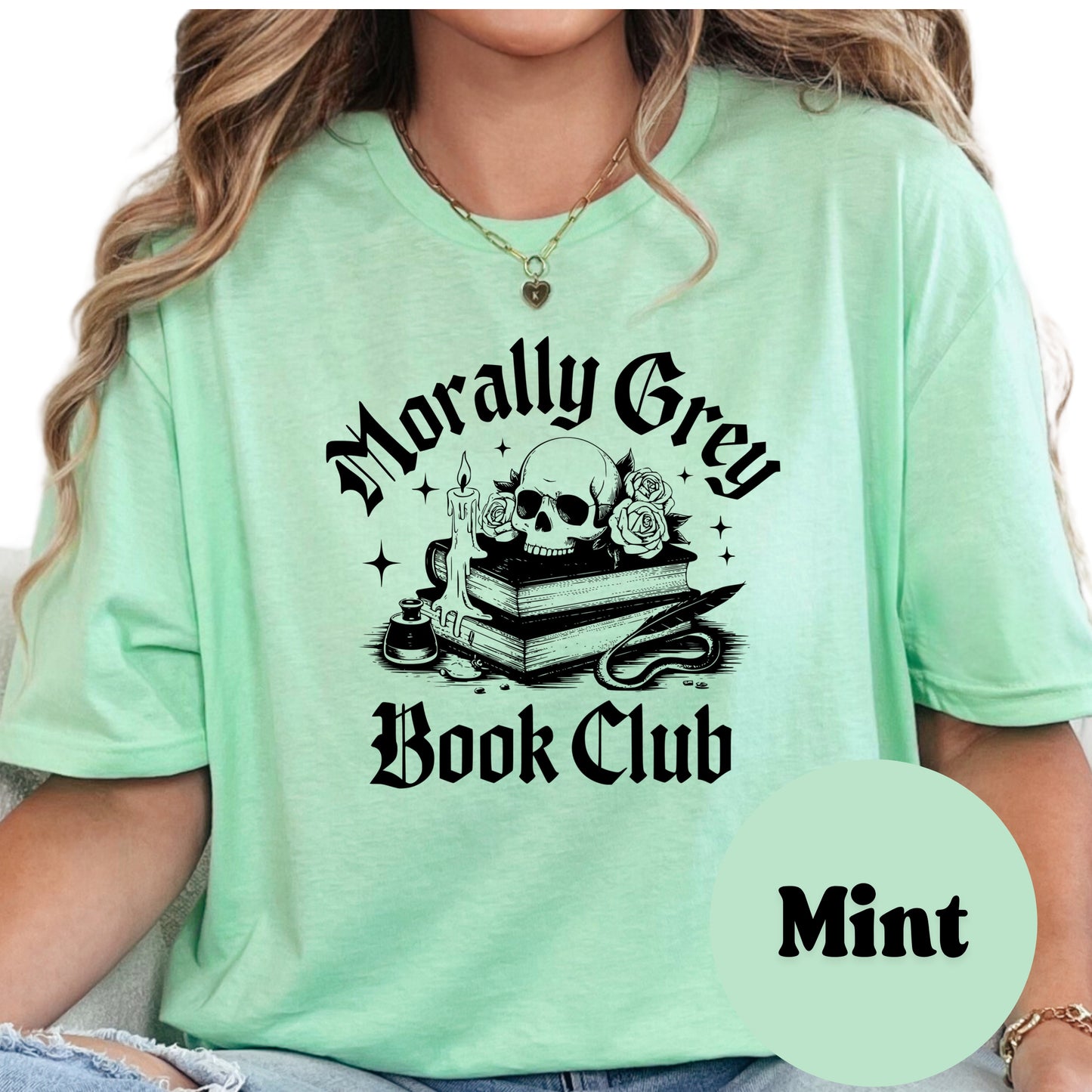 Morally Grey Book Club Shirt – Dark Book Trope Tee – Fantasy Reader Shirt – Gothic Book Lover Gift – Villain Era Reading Shirt