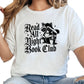Read All Night Book Club Shirt – Funny Book Lover Tee – No Sleep Reading Gift – Raccoon Reader Shirt – Late Night Bookworm Top
