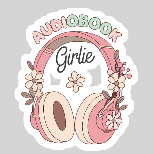 AuibookGirlie – 3" Waterproof Bookish Sticker with Holo Overlay – Reading, Books, Reader Gift, Book Lover