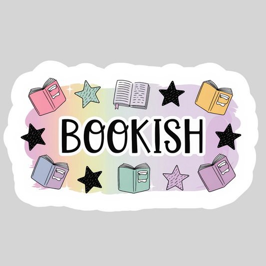BOOKISH – 3" Waterproof Bookish Sticker with Holo Overlay – Reading, Books, Reader Gift, Book Lover