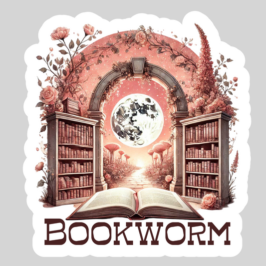 Bookworm Universe – 3" Waterproof Bookish Sticker with Holo Overlay – Reading, Books, Reader Gift, Book Lover