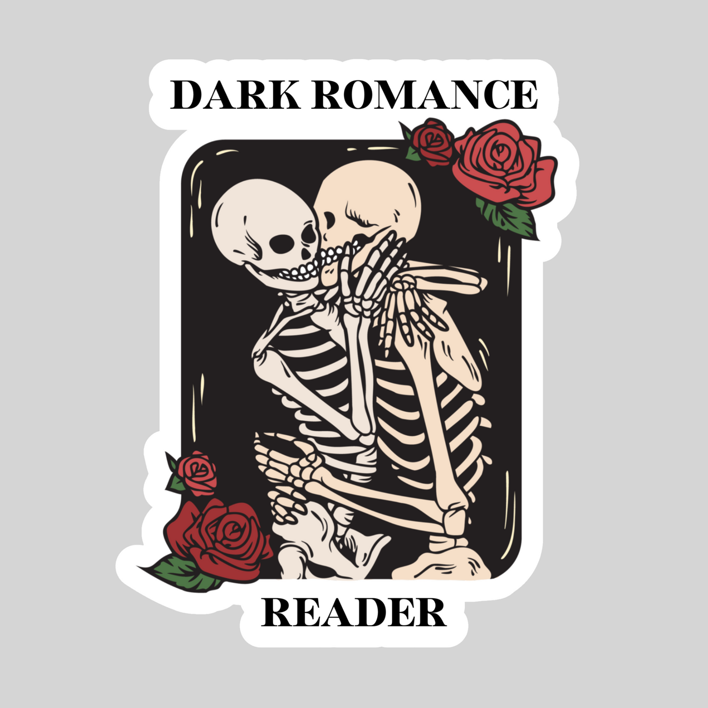 Dark Romance Reader – 3" Waterproof Bookish Sticker with Holo Overlay – Reading, Books, Reader Gift, Book Lover
