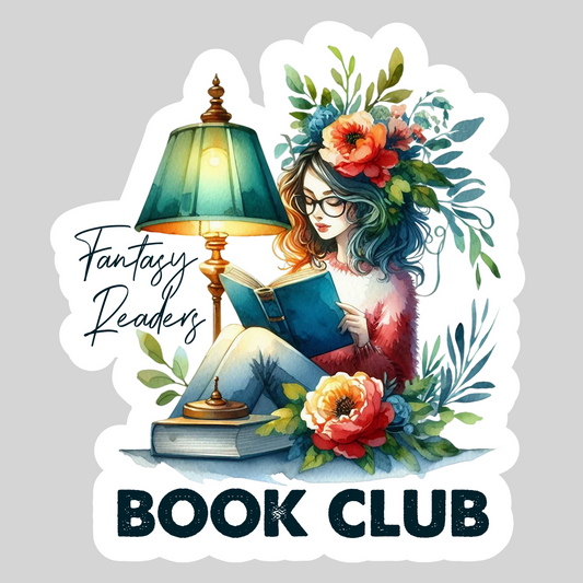 Fantasy Reading Book CLub – 3" Waterproof Bookish Sticker with Holo Overlay – Reading, Books, Reader Gift, Book Lover