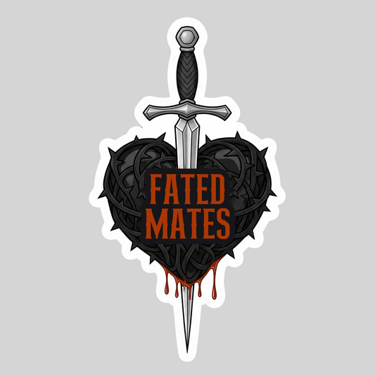 Fated Mates – 3" Waterproof Bookish Sticker with Holo Overlay – Reading, Books, Reader Gift, Book Lover