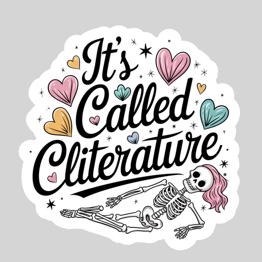 It's Called Cliterature Dark Romance Smut – 3" Waterproof Bookish Sticker with Holo Overlay – Reading, Books, Reader Gift, Book Lover