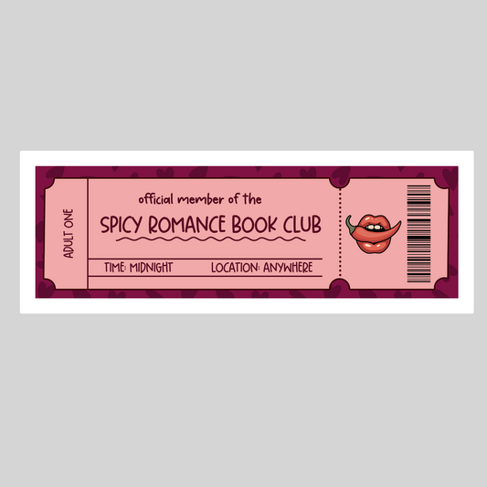 Official Member of the Spicy Book Club– 3" Waterproof Bookish Sticker with Holo Overlay – Reading, Books, Reader Gift, Book Lover