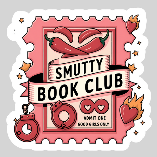 Smutty Book Club Pepper – 3" Waterproof Bookish Sticker with Holo Overlay – Reading, Books, Reader Gift, Book Lover