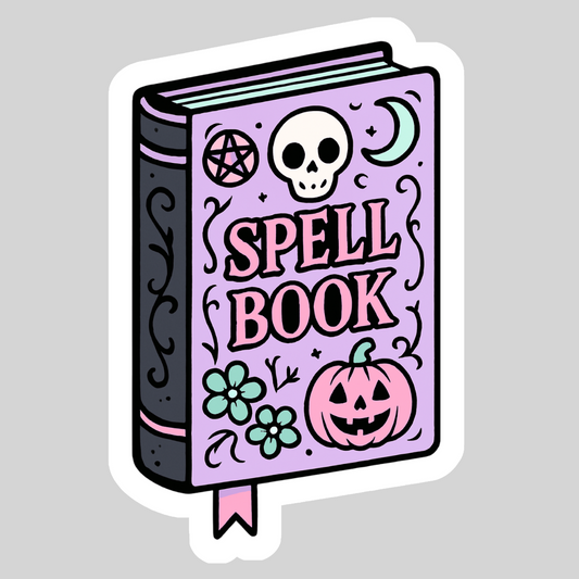 Spell Book – 3" Waterproof Bookish Sticker with Holo Overlay – Reading, Books, Reader Gift, Book Lover