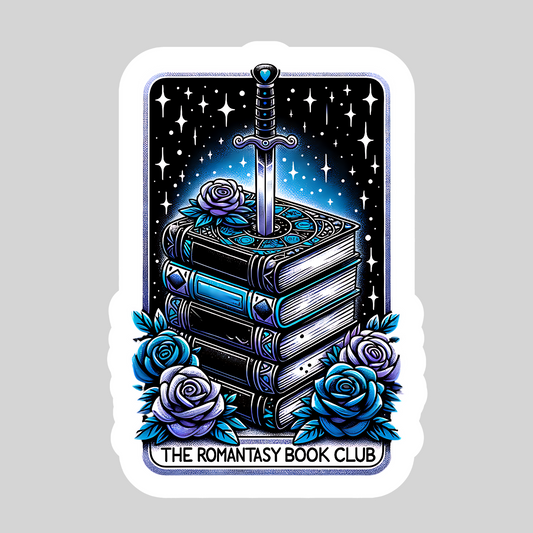 The Romantasy Book Club – 3" Waterproof Bookish Sticker with Holo Overlay – Reading, Books, Reader Gift, Book Lover