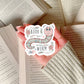 Book Worm – 3" Waterproof Bookish Sticker with Holo Overlay – Reading, Books, Reader Gift, Book Lover