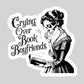Cring Over Book Boyfriends Vintage Skeleton  – 3" Waterproof Bookish Sticker with Holo Overlay – Reading, Books, Reader Gift, Book Lover