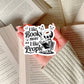I Like Books More than People Funny Skeleton – 3" Waterproof Bookish Sticker with Holo Overlay – Reading, Books, Reader Gift, Book Lover