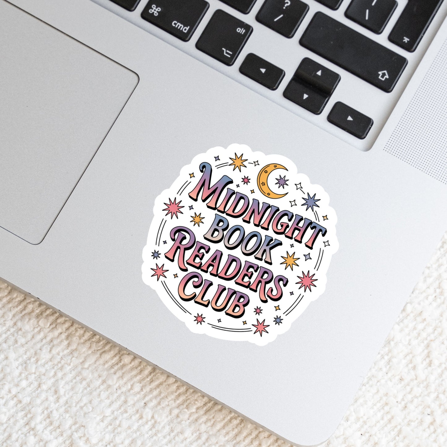 Midnight Book Readers Club – 3" Waterproof Bookish Sticker with Holo Overlay – Reading, Books, Reader Gift, Book Lover