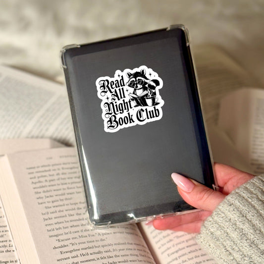 Read all Night Book CLub – 3" Waterproof Bookish Sticker with Holo Overlay – Reading, Books, Reader Gift, Book Lover
