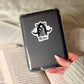 The Reader Tarot Card B&W – 3" Waterproof Bookish Sticker with Holo Overlay – Reading, Books, Reader Gift, Book Lover