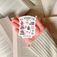 All Booked for Christmas – 3" Waterproof Bookish Sticker with Holo Overlay – Reading, Books, Reader Gift, Book Lover