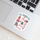 All Booked for Christmas – 3" Waterproof Bookish Sticker with Holo Overlay – Reading, Books, Reader Gift, Book Lover
