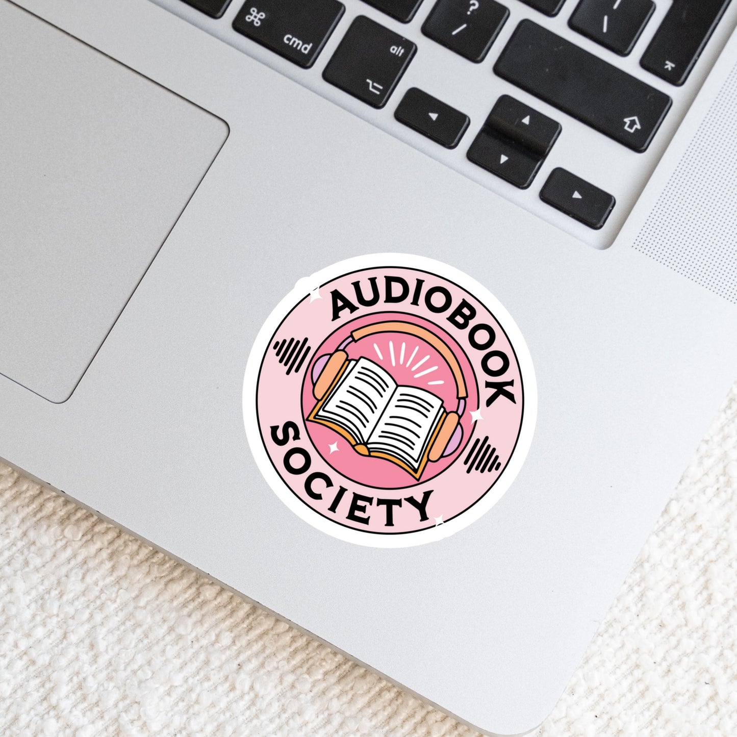 Audiobook Society – 3" Waterproof Bookish Sticker with Holo Overlay – Reading, Books, Reader Gift, Book Lover