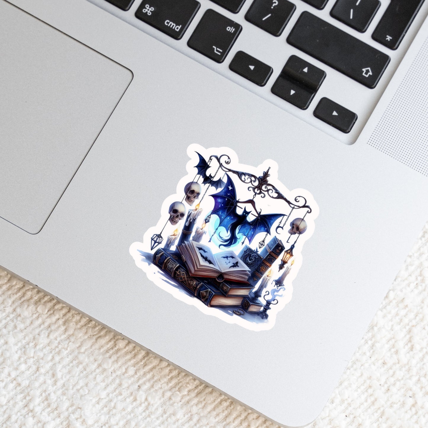 Gothic Dark Romance Book Scene– 3" Waterproof Bookish Sticker with Holo Overlay – Reading, Books, Reader Gift, Book Lover