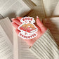 Book Hangover with Cat – 3" Waterproof Bookish Sticker with Holo Overlay – Reading, Books, Reader Gift, Book Lover
