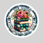Book Hoarder Social Club – 3" Waterproof Bookish Sticker with Holo Overlay – Reading, Books, Reader Gift, Book Lover