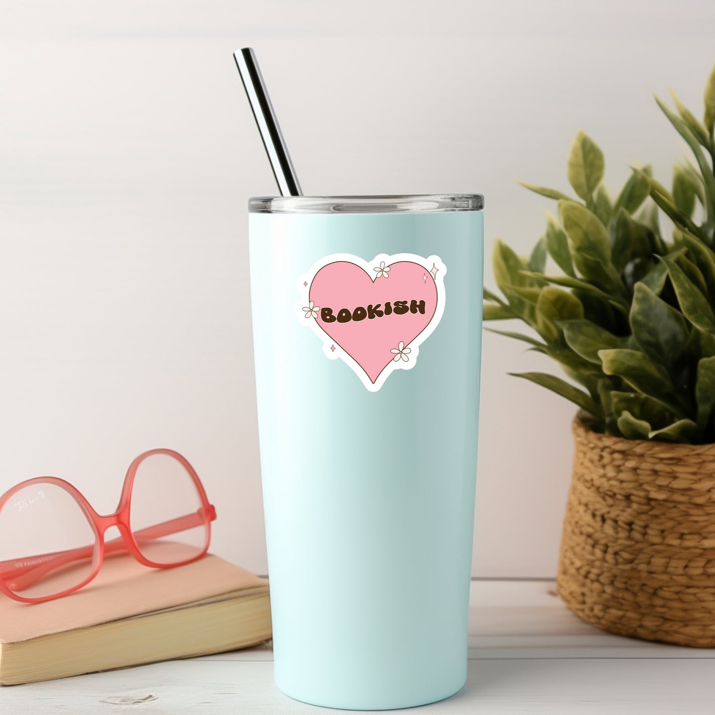 Bookish Heart – 3" Waterproof Bookish Sticker with Holo Overlay – Reading, Books, Reader Gift, Book Lover