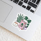Cozy Books and Plants  – 3" Waterproof Bookish Sticker with Holo Overlay – Reading, Books, Reader Gift, Book Lover