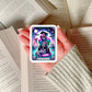 Brains Before Books Tarot Card Sticker – 3" Waterproof Bookish Sticker with Holo Overlay – Reading, Books, Reader Gift, Book Lover