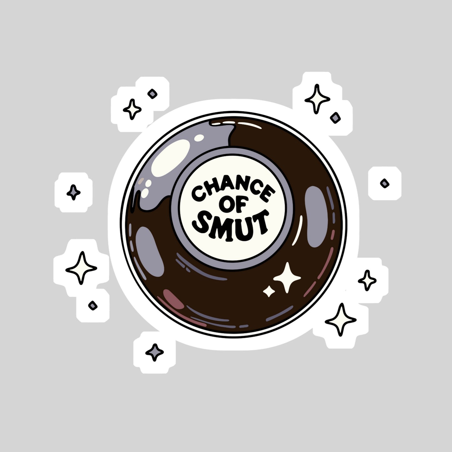 Chance of Smut Magic Cube Sticker – 3" Waterproof Bookish Sticker with Holo Overlay – Reading, Books, Reader Gift, Book Lover