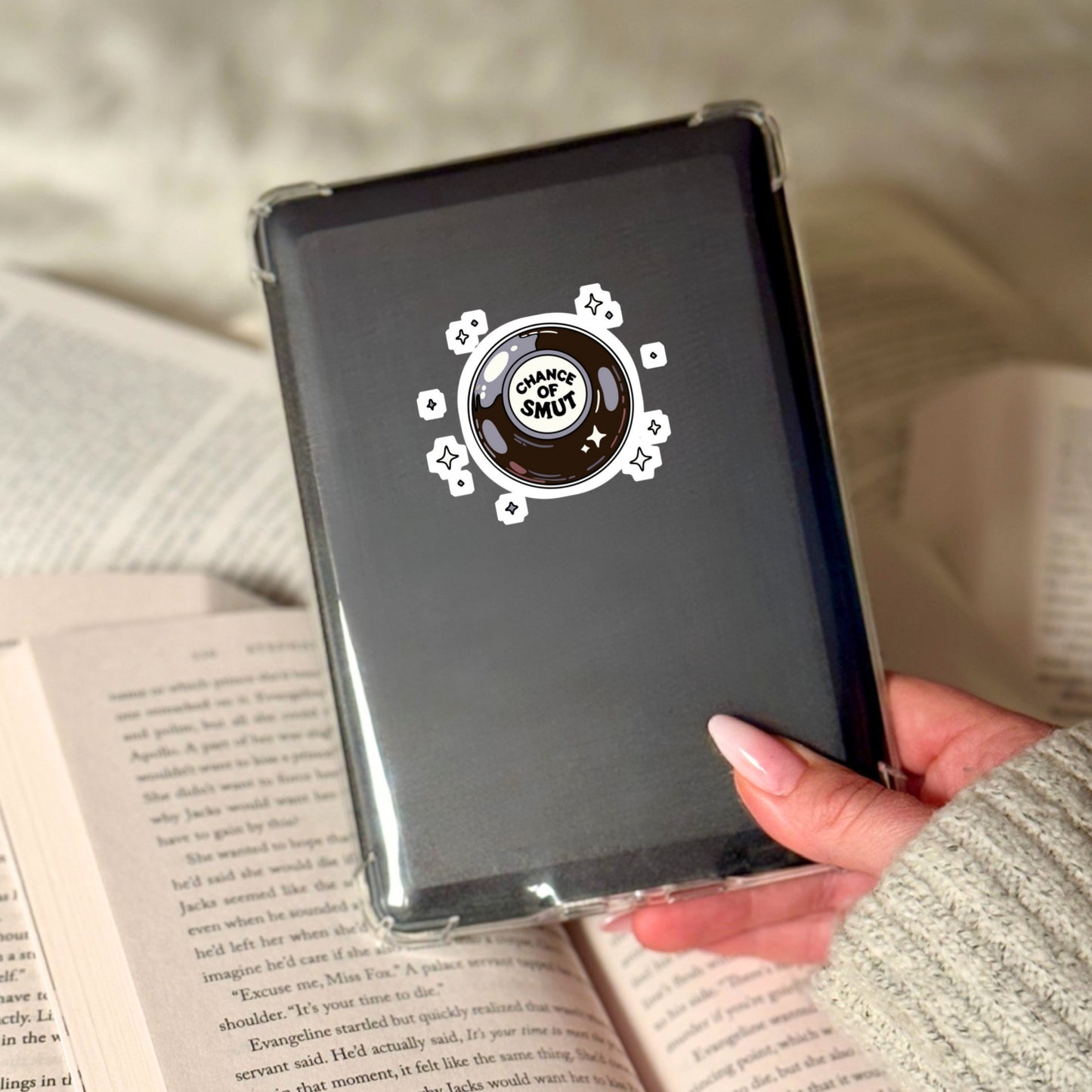 Chance of Smut Magic Cube Sticker – 3" Waterproof Bookish Sticker with Holo Overlay – Reading, Books, Reader Gift, Book Lover